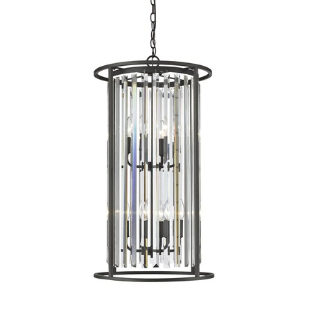 Z-Lite Monarch 8 Light Chandelier, Bronze & Clear 439-8BRZ